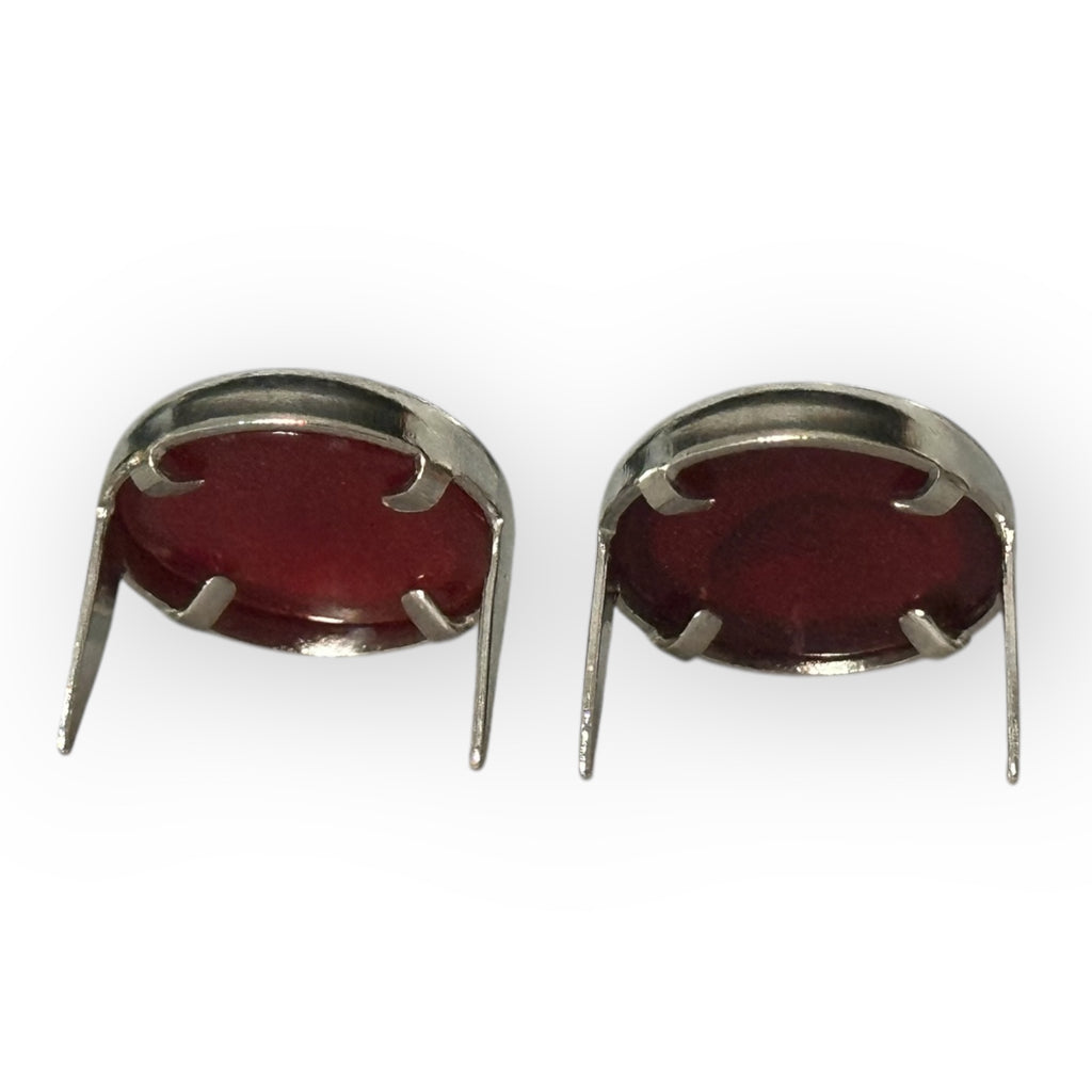 Cranberry Mounted Variegated Gems 11mm - Bling in the Ring