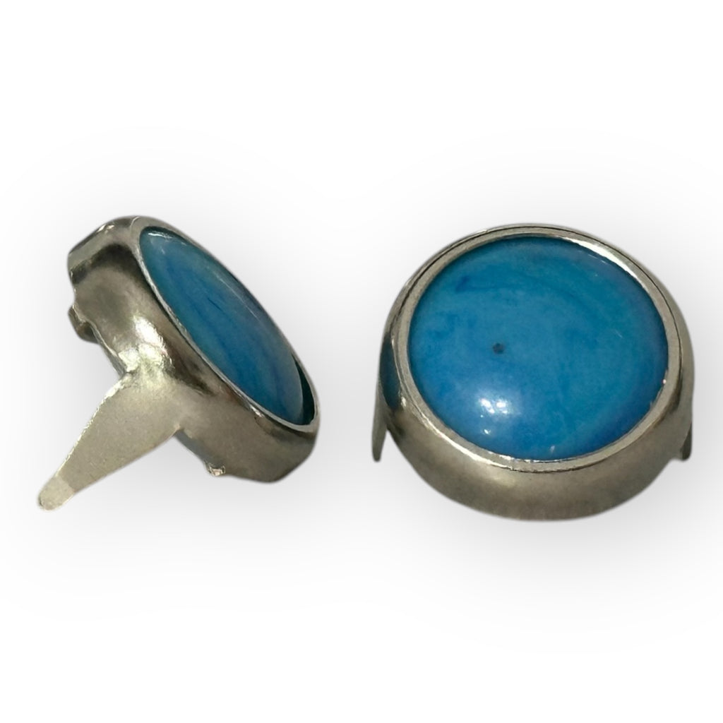 Turquoise Mounted Variegated Gems 11mm - Bling in the Ring
