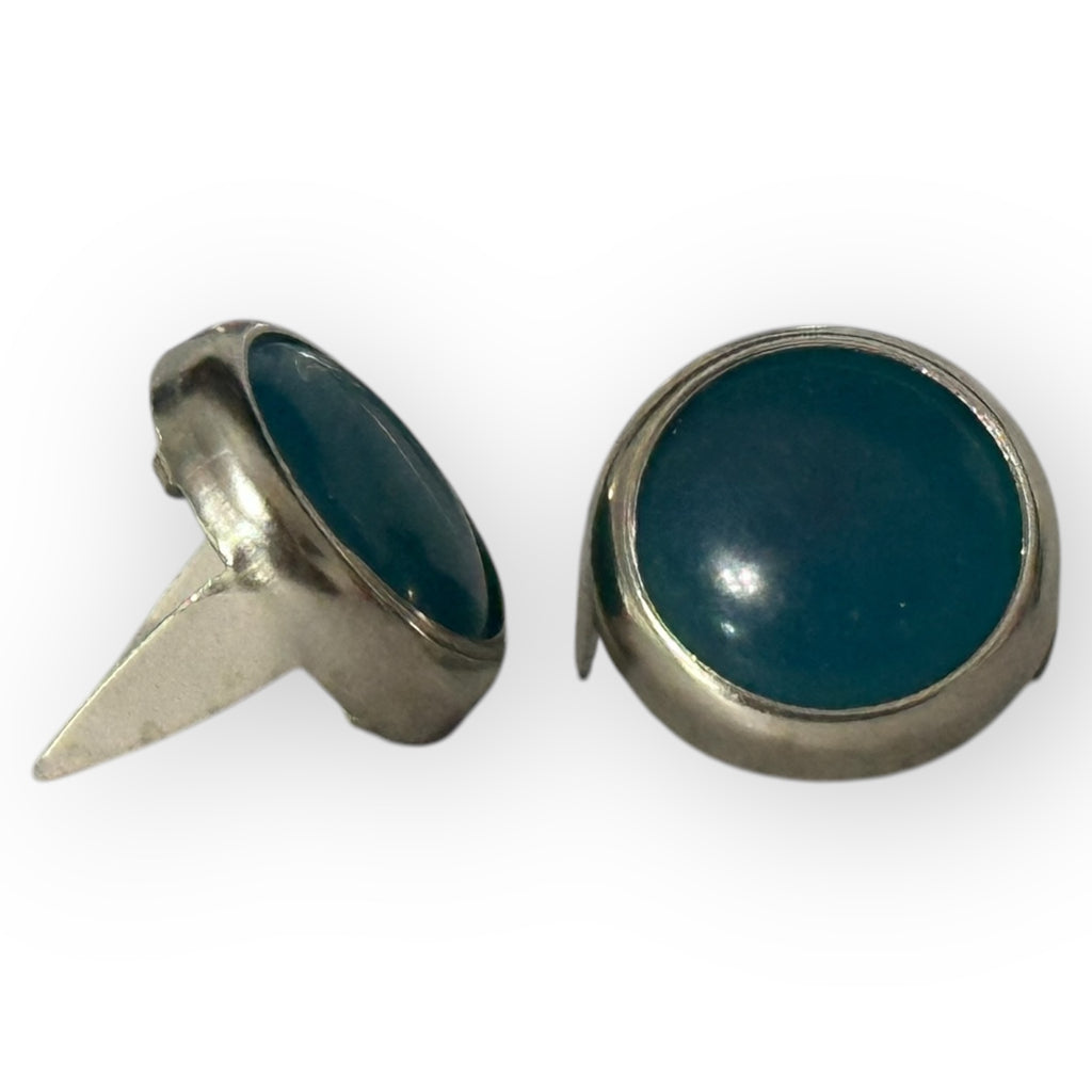 Teal Mounted Variegated Gems 11mm - Bling in the Ring