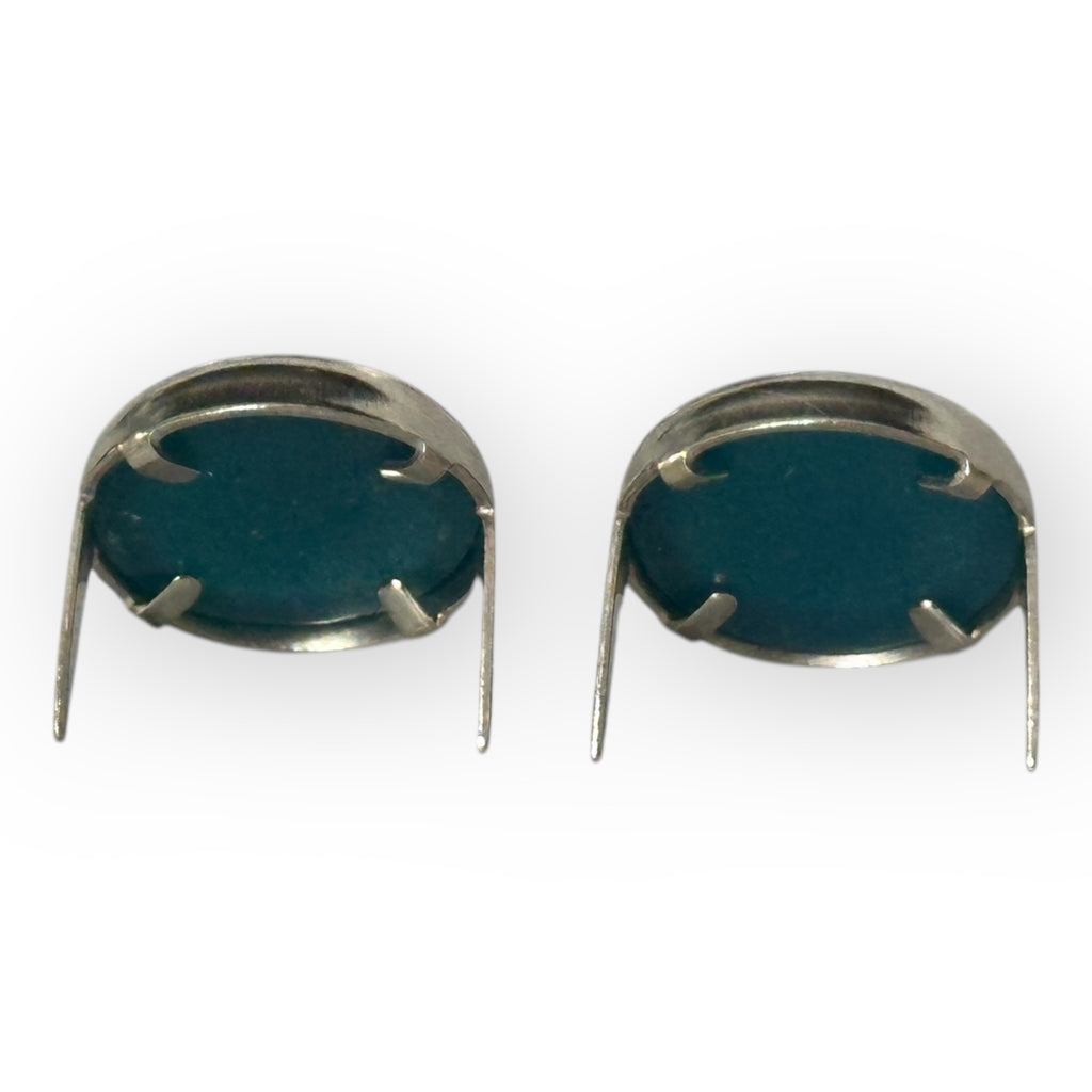 Teal Mounted Variegated Gems 11mm - Bling in the Ring