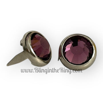 World Famous “Bling in the Ring” Mounted Crystals 40SS 3/8” Amythest - Bling in the Ring
