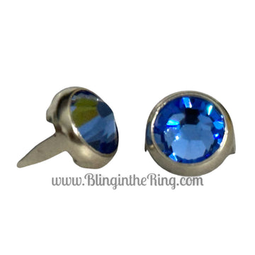 World Famous “Bling in the Ring” Mounted Crystals 40SS 3/8” Sapphire - Bling in the Ring