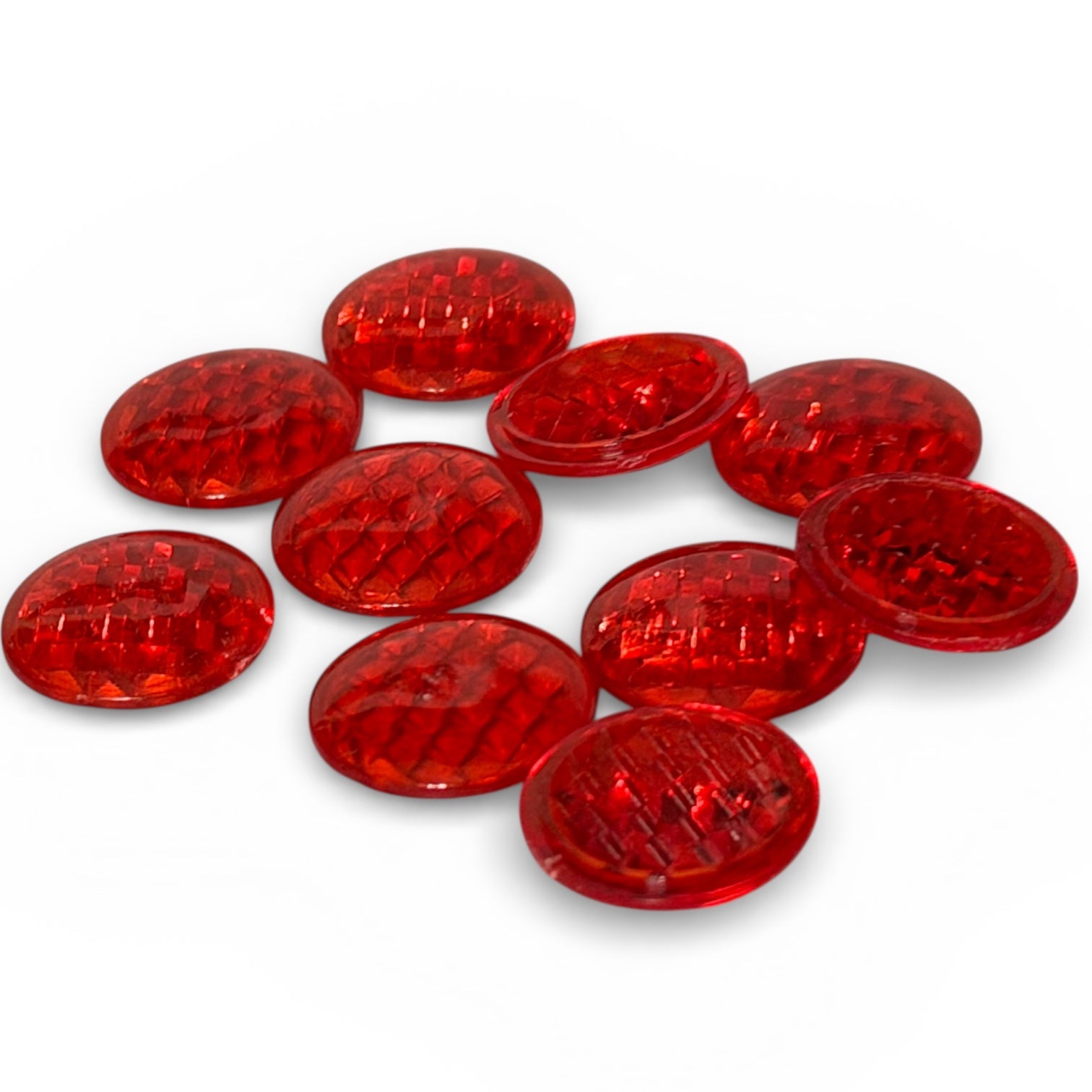 Round Reflector Insert 15mm & 25mm – Red Reflector – Bling in the Ring