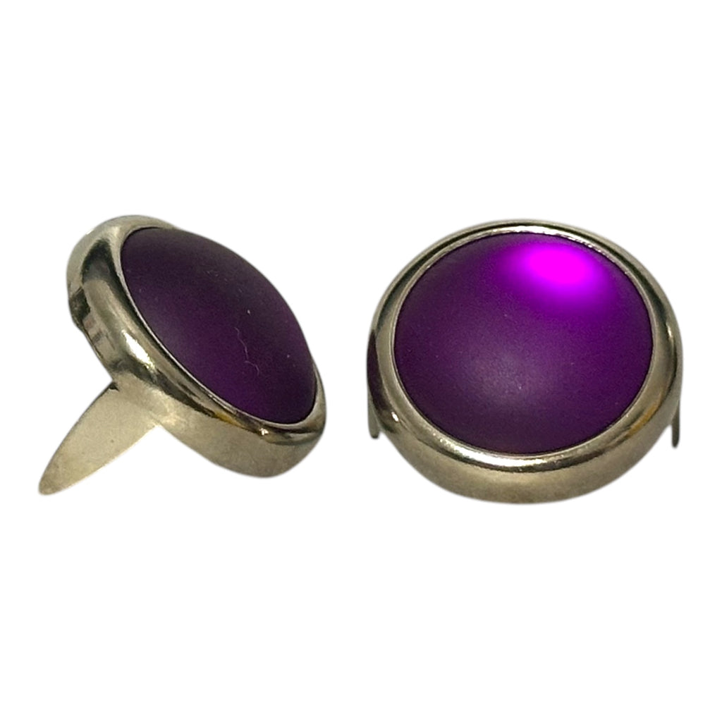 Purple Matte Mounted Cabochon 15mm - Bling in the Ring
