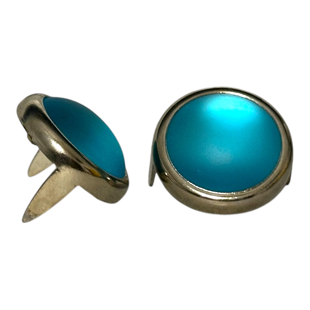 Teal Matte Mounted Cabochon 15mm - Bling in the Ring