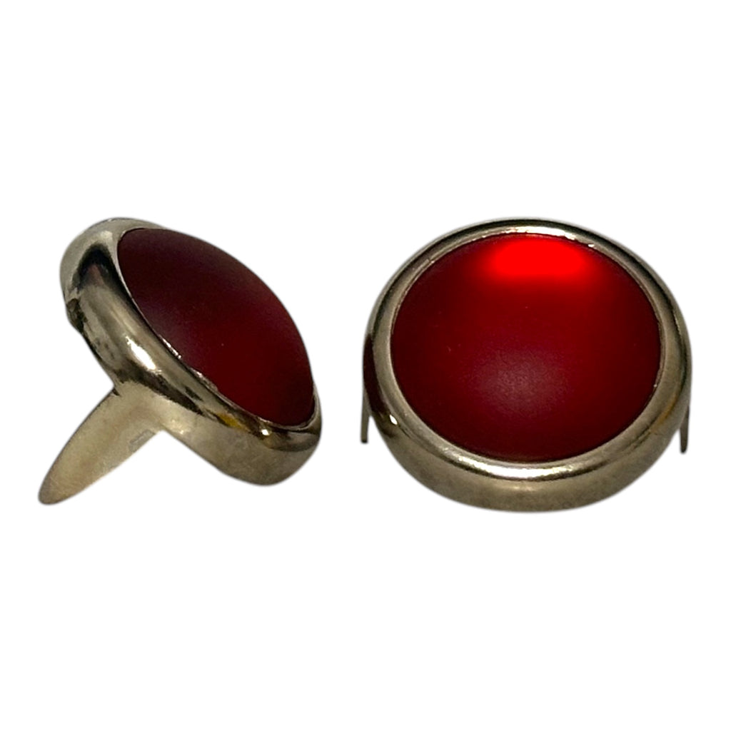 Red Matte Mounted Cabochon 15mm - Bling in the Ring