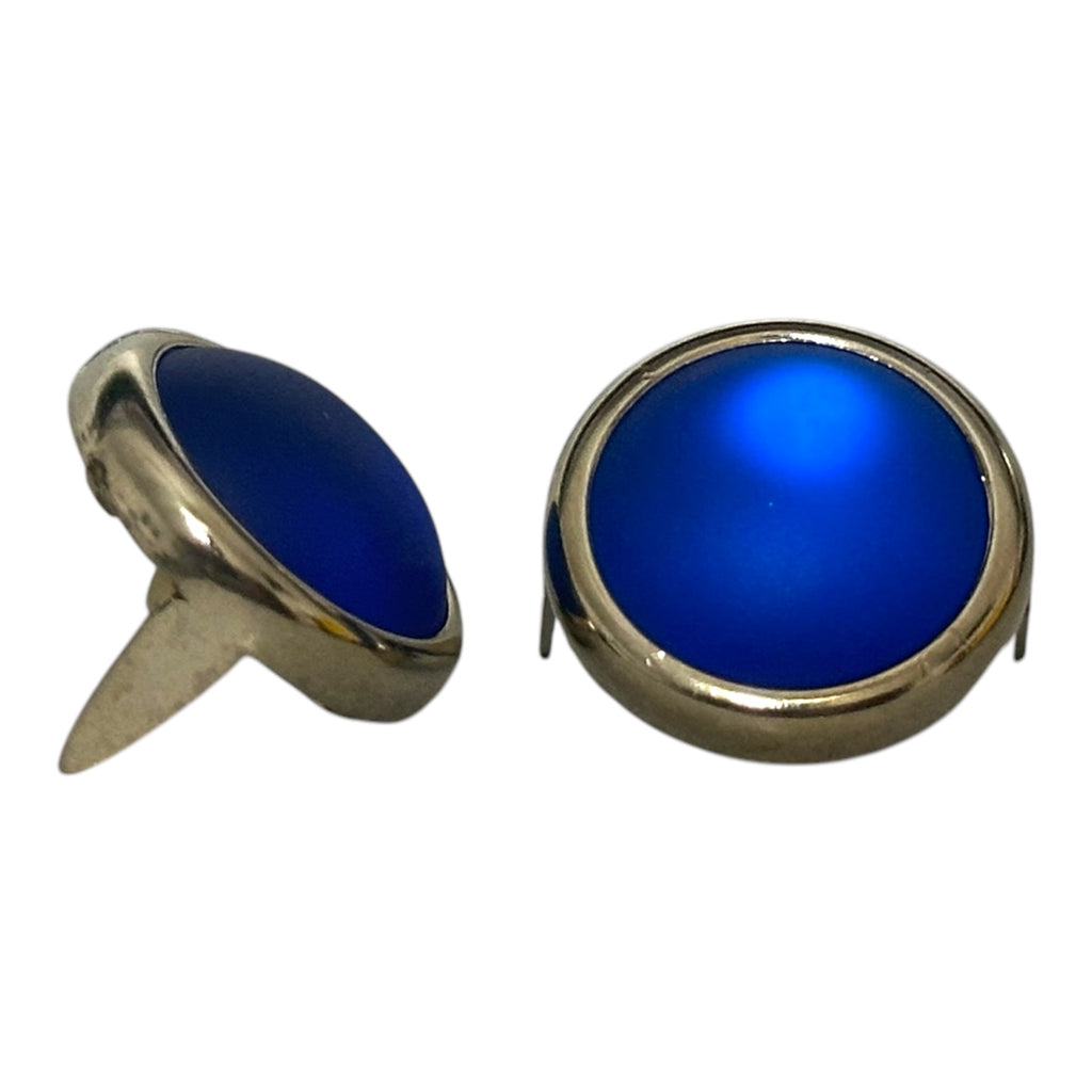 Blue Matte Mounted Cabachon 15mm - Bling in the Ring