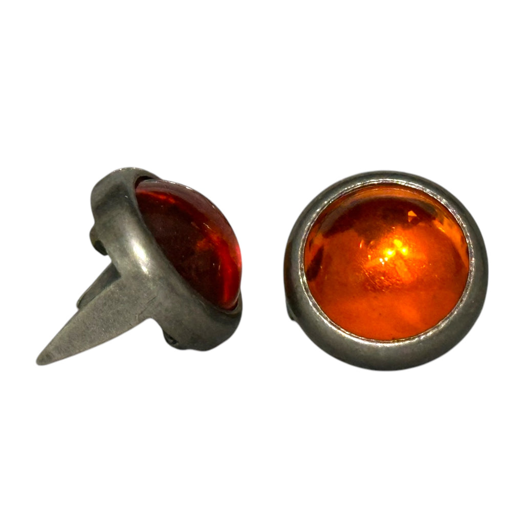 Orange Mounted Cabochons 11mm - Bling in the Ring