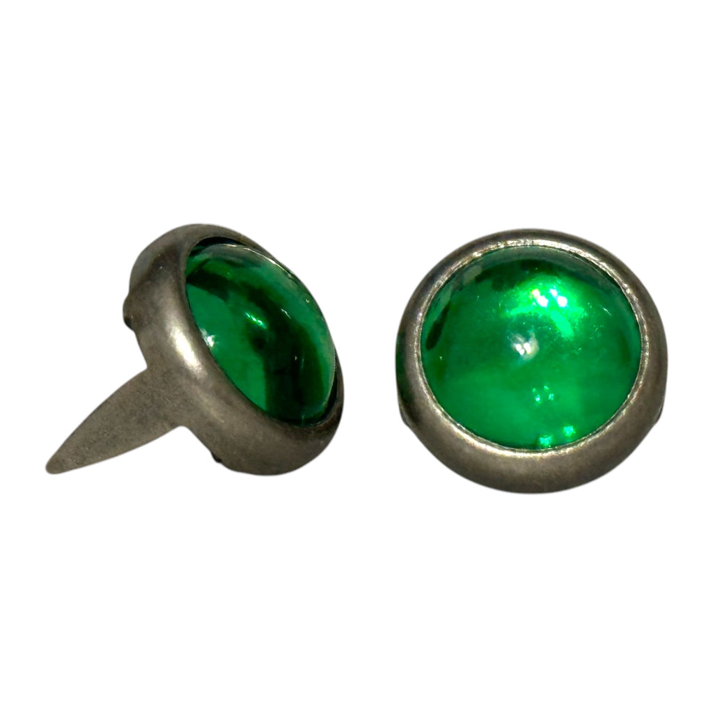 Green Mounted Cabochons 11mm - Bling in the Ring