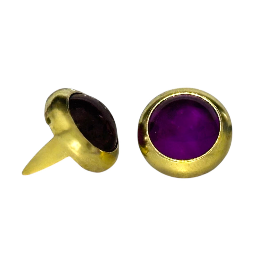 Dark Purple Mounted Cabochons 11mm - Bling in the Ring