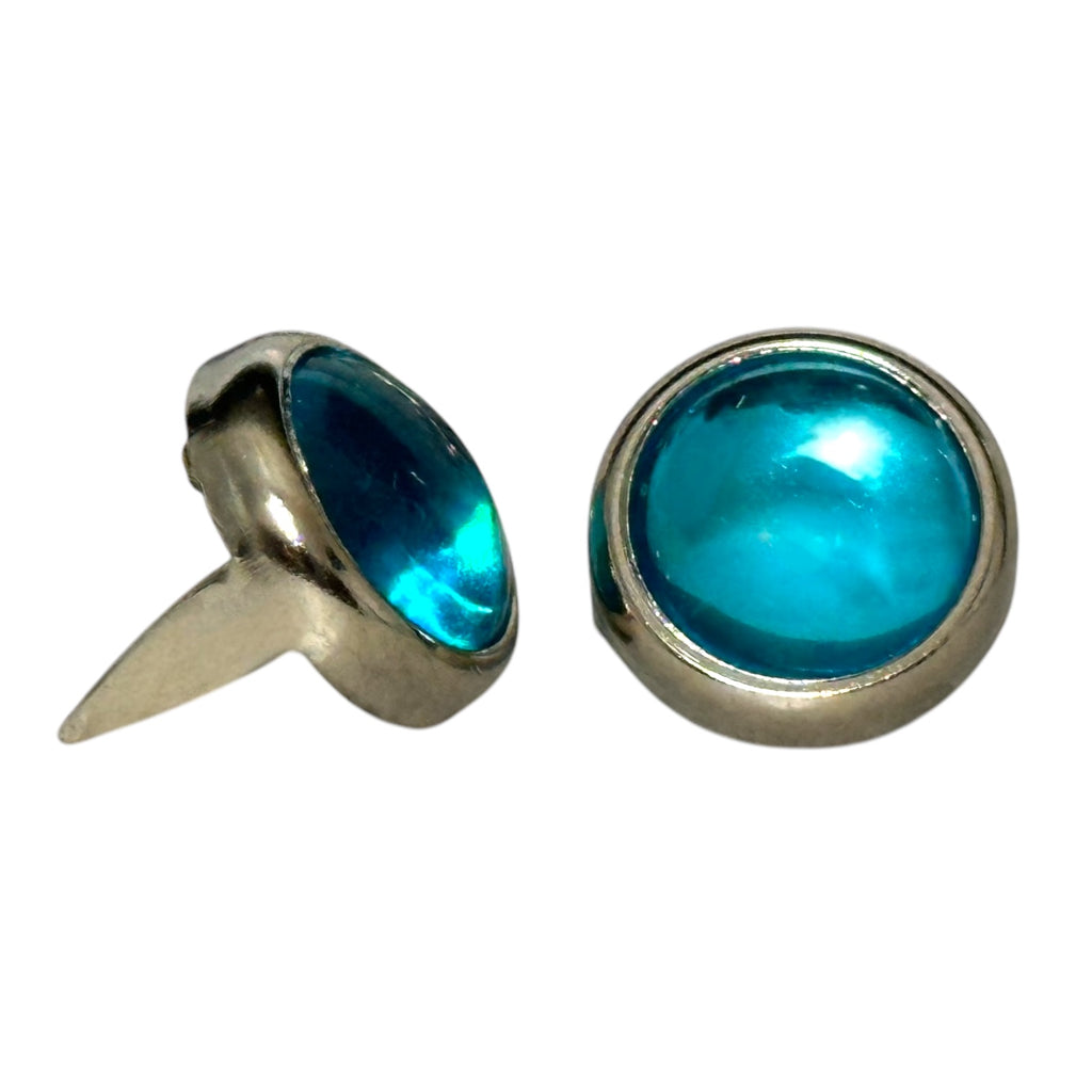Teal Mounted Cabochons 11mm - Bling in the Ring