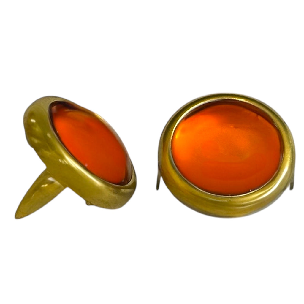 Orange Mounted Cabochon 15mm - Bling in the Ring