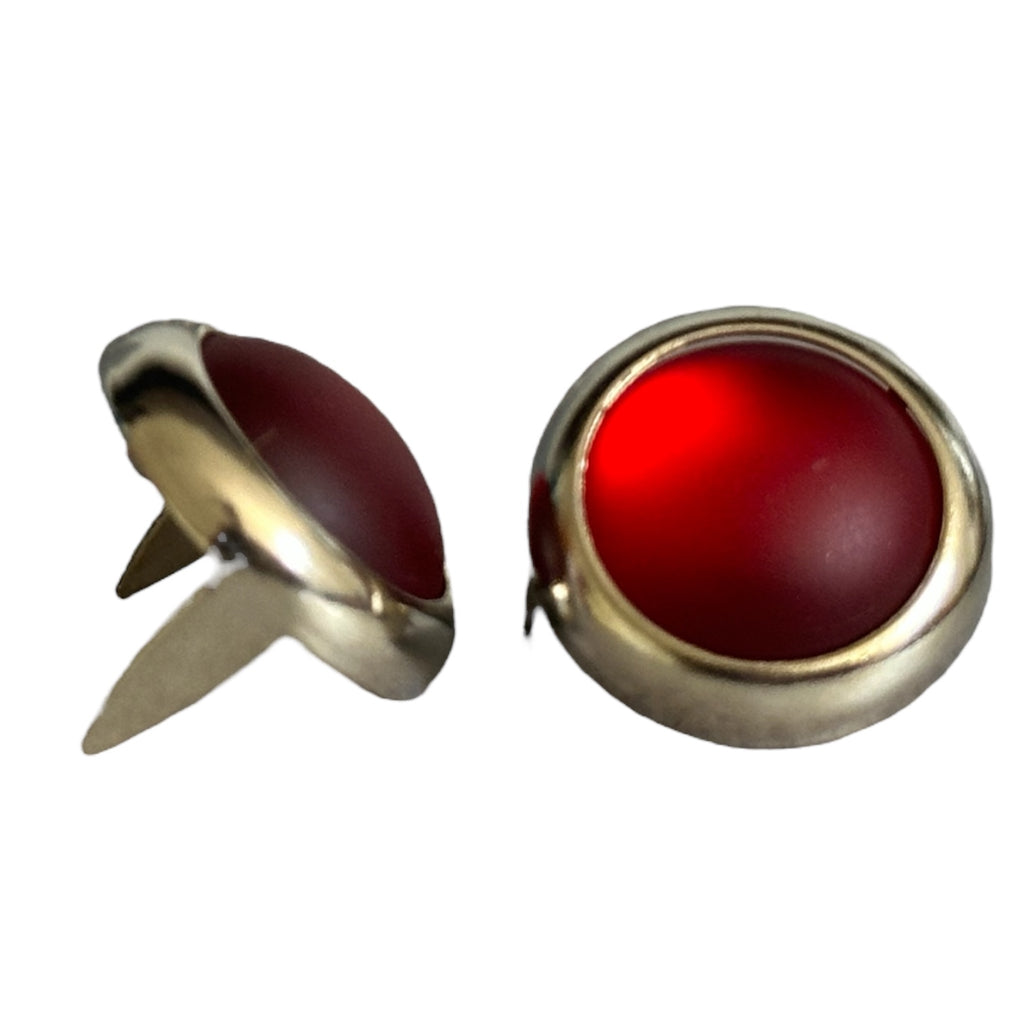 Red Matte Mounted Cabochon 13mm - Bling in the Ring