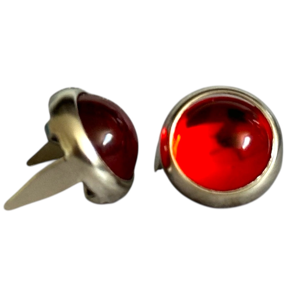 Red Mounted Cabachons 9mm - Bling in the Ring