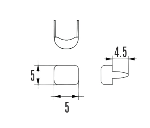 clincher spot 3/16 inch diagram measurements