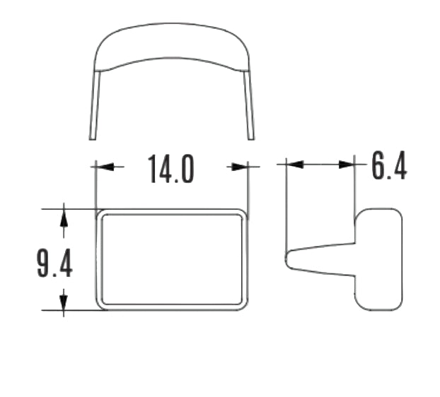 5/8" Clincher spot measurements diagram