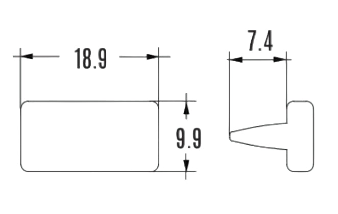 clincher spot 3/4" diagram measurements