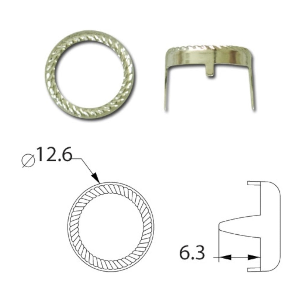 Roped Ring Spot – Stone Holder - Bling in the Ring